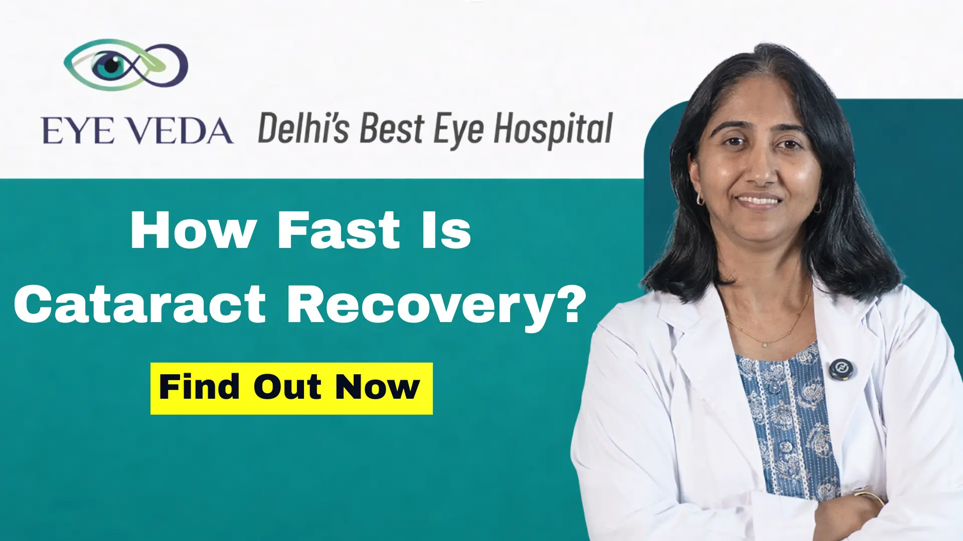 Illustration representing cataract surgery recovery timeline with improved vision clarity within a few days after the procedure